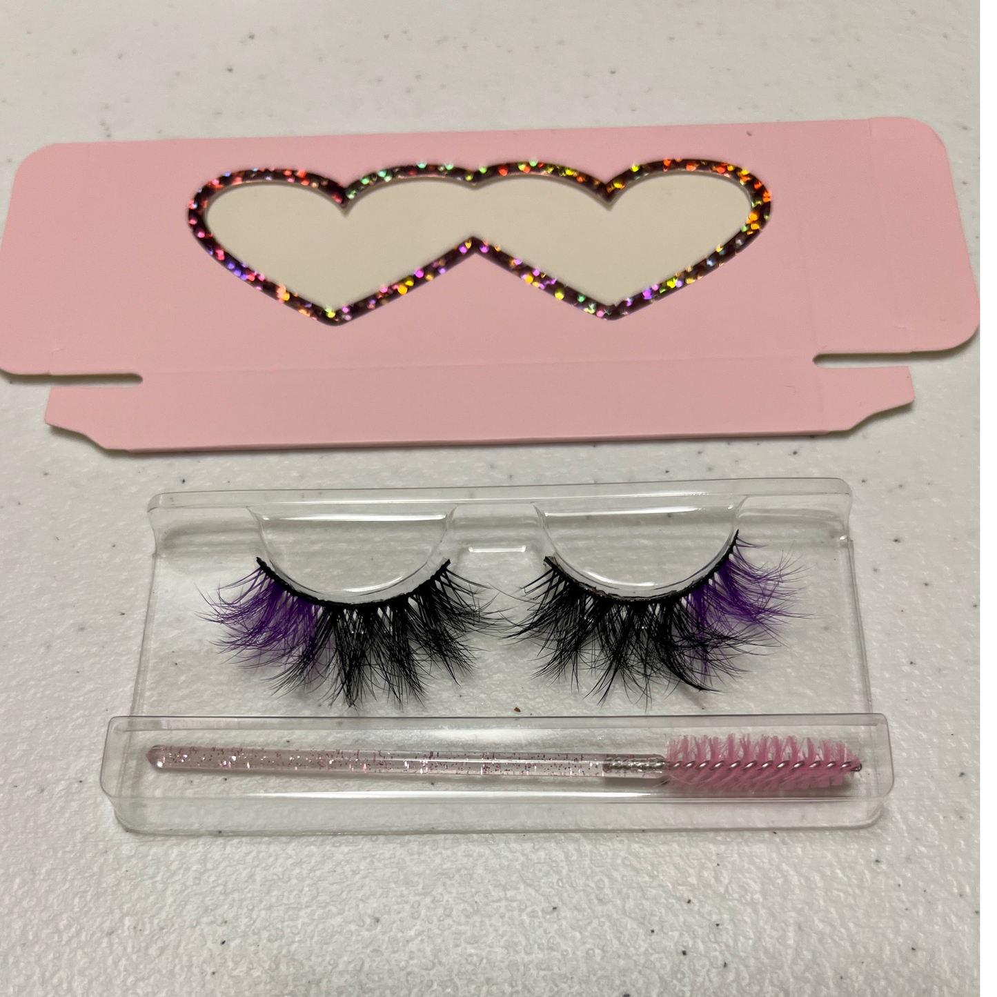 Purple Shay Lashes/ Lash Brush